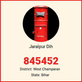 Jaralpur Dih pin code, district West Champaran in Bihar