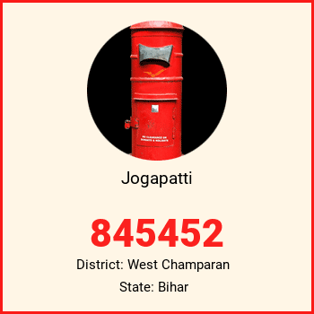 Jogapatti pin code, district West Champaran in Bihar