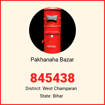 Pakhanaha Bazar pin code, district West Champaran in Bihar