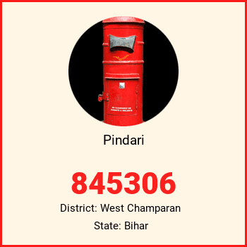 Pindari pin code, district West Champaran in Bihar