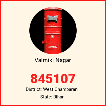 Valmiki Nagar pin code, district West Champaran in Bihar