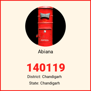 Abiana pin code, district Chandigarh in Chandigarh