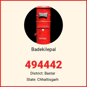 Badekilepal pin code, district Bastar in Chhattisgarh