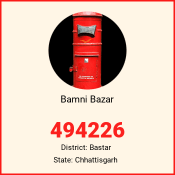 Bamni Bazar pin code, district Bastar in Chhattisgarh