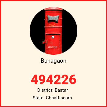 Bunagaon pin code, district Bastar in Chhattisgarh