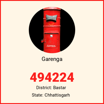 Garenga pin code, district Bastar in Chhattisgarh