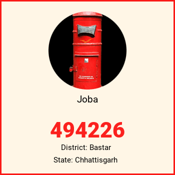 Joba pin code, district Bastar in Chhattisgarh