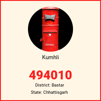 Kumhli pin code, district Bastar in Chhattisgarh
