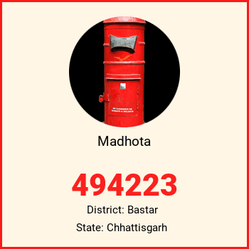 Madhota pin code, district Bastar in Chhattisgarh