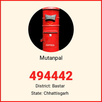 Mutanpal pin code, district Bastar in Chhattisgarh