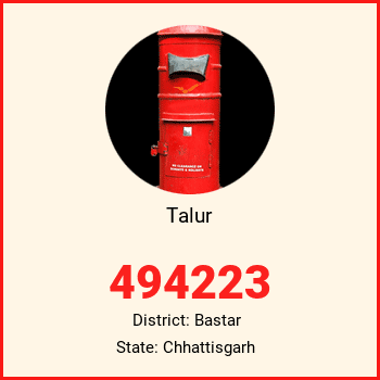 Talur pin code, district Bastar in Chhattisgarh