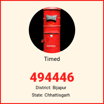 Timed pin code, district Bijapur in Chhattisgarh
