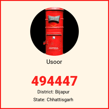 Usoor pin code, district Bijapur in Chhattisgarh