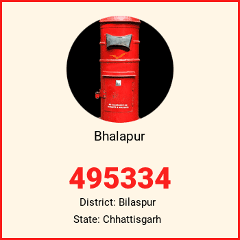 Bhalapur pin code, district Bilaspur in Chhattisgarh