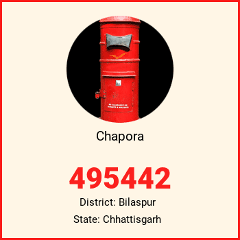 Chapora pin code, district Bilaspur in Chhattisgarh
