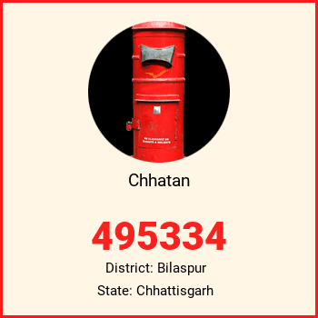 Chhatan pin code, district Bilaspur in Chhattisgarh