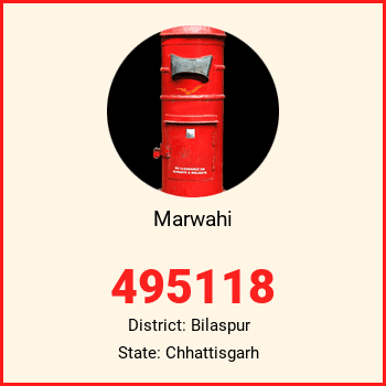 Marwahi pin code, district Bilaspur in Chhattisgarh