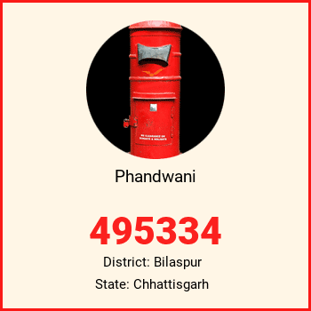 Phandwani pin code, district Bilaspur in Chhattisgarh