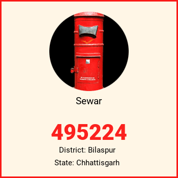 Sewar pin code, district Bilaspur in Chhattisgarh