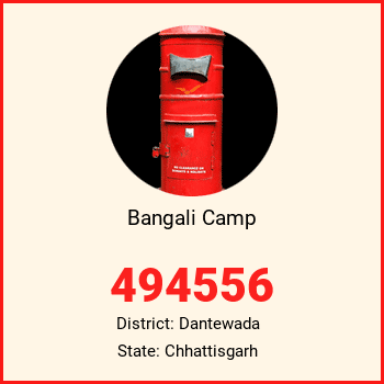 Bangali Camp pin code, district Dantewada in Chhattisgarh
