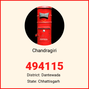 Chandragiri pin code, district Dantewada in Chhattisgarh