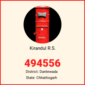 Kirandul R.S. pin code, district Dantewada in Chhattisgarh