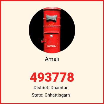 Amali pin code, district Dhamtari in Chhattisgarh