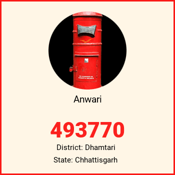 Anwari pin code, district Dhamtari in Chhattisgarh