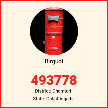 Birgudi pin code, district Dhamtari in Chhattisgarh