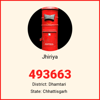 Jhiriya pin code, district Dhamtari in Chhattisgarh