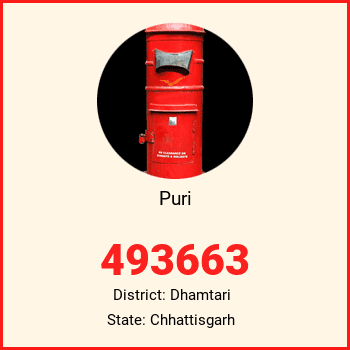 Puri pin code, district Dhamtari in Chhattisgarh