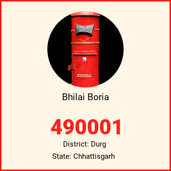 Bhilai Boria pin code, district Durg in Chhattisgarh