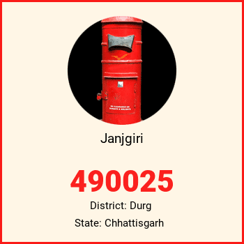 Janjgiri pin code, district Durg in Chhattisgarh