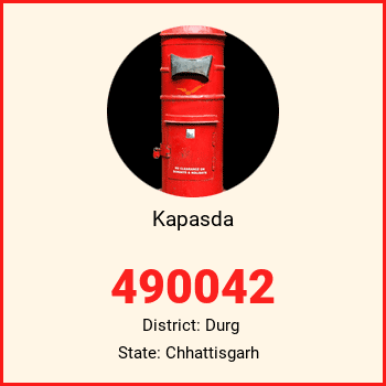 Kapasda pin code, district Durg in Chhattisgarh