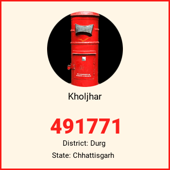 Kholjhar pin code, district Durg in Chhattisgarh
