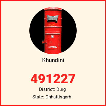 Khundini pin code, district Durg in Chhattisgarh