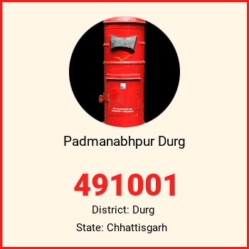 Padmanabhpur Durg pin code, district Durg in Chhattisgarh