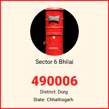 Sector 6 Bhilai pin code, district Durg in Chhattisgarh