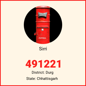 Sirri pin code, district Durg in Chhattisgarh