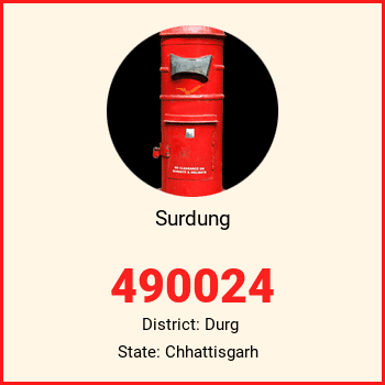Surdung pin code, district Durg in Chhattisgarh