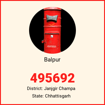 Balpur pin code, district Janjgir Champa in Chhattisgarh