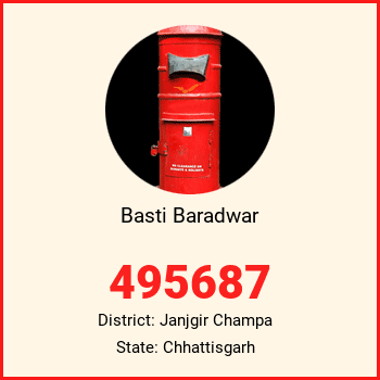 Basti Baradwar pin code, district Janjgir Champa in Chhattisgarh