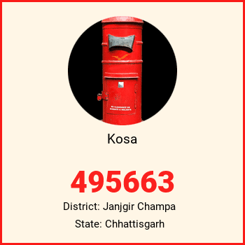 Kosa pin code, district Janjgir Champa in Chhattisgarh