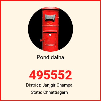 Pondidalha pin code, district Janjgir Champa in Chhattisgarh