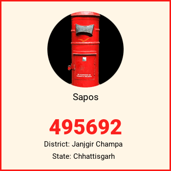 Sapos pin code, district Janjgir Champa in Chhattisgarh