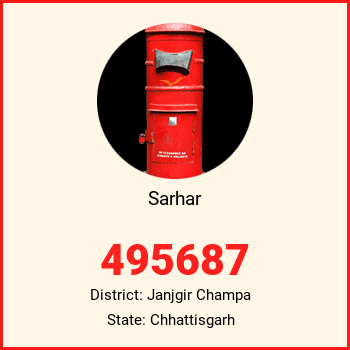 Sarhar pin code, district Janjgir Champa in Chhattisgarh