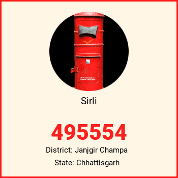 Sirli pin code, district Janjgir Champa in Chhattisgarh