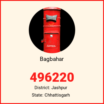 Bagbahar pin code, district Jashpur in Chhattisgarh