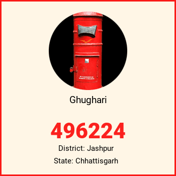 Ghughari pin code, district Jashpur in Chhattisgarh
