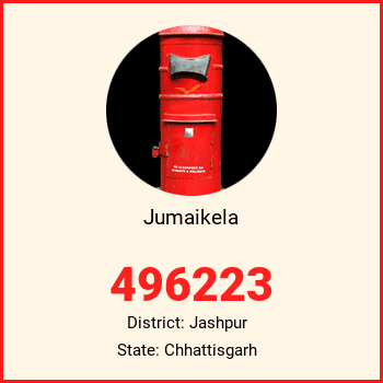 Jumaikela pin code, district Jashpur in Chhattisgarh